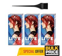 Schwarzkopf LIVE 092 Pillar Box Red Intense Semi-Permanent Hair Color confezi...