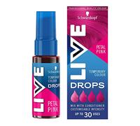 Schwarzkopf LIVE Colour Drops, Vegan, Semi-permanente, Tintura per capelli rosa, dura da 2 a 12 lavaggi rosa petalo 30 ml