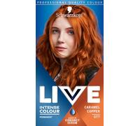 Schwarzkopf LIVE Intense Color 077 Caramel Copper - Colorazione per capelli | Colore permanente per capelli nella tonalità 077 Caramel Copper con crema colorante, sviluppatore e cura condizionante.