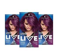 Schwarzkopf Live Intense Colour - Tintura per capelli, colore permanente e siero vibrante integrato, 3 x U69 Ametista Cromo