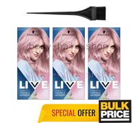 Schwarzkopf LIVE P123 Rose Gold Pastel Pink Semi-Permanent Hair Color confezi...