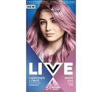 Schwarzkopf Live Permanent Lightener e Twist 105 Mauve Kiss Schiarente Permanente per Capelli e Tinta Color Malva