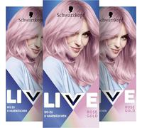 Schwarzkopf LIVE Pretty Pastels P123 - Colore semipermanente per capelli, 3 x 142,5 ml, con balsamo per la cura intensiva