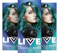 Schwarzkopf LIVE Ultra Brights 097 - Colore semi-permanente per capelli sirena (3 x 80 ml), colorante per colori intensi o pastello, dura 12-15 lavaggi, con balsamo per la cura