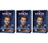 Schwarzkopf, Men Perfect, Tinta Colorante in Gel, Copertura dei Capelli Bianchi Effetto Naturale, Tonalità 60 Castano Naturale, 3 confezioni