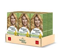 Schwarzkopf, Natural & Easy, Tinta per Capelli Permanente, Nutriente, con Olio d'Oliva ed Estratto di Lavanda, Copertura dei Capelli Bianchi, Tonalità 536 Biondo Dorato Naturale