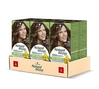 Schwarzkopf, Natural & Easy, Tinta per Capelli Permanente, Nutriente, Tonalità 565 Castano Chiaro Dorato Naturale, 6 pz