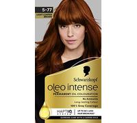 Schwarzkopf Oleo Intense Permanent Oil Color 5-77 Tintura Per Capelli Castano Chiaro Rame, Copertura Dei Capelli Grigi Al 100%, Balsamo Con Sistema HaptIQ, Colore A Lunga Durata, Senza Ammoniaca