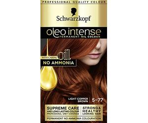 Schwarzkopf Oleo Intense Tintura permanente per capelli, marrone rame chiaro 5-77, 170 g