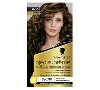 Schwarzkopf Oleo Supreme - Colorazione permanente ad olio, colore e lucentezza a lunga durata, senza ammoniaca, copre 100% capelli bianchi, sistema HaptIQ, biondo scuro 6-10