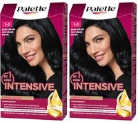 Schwarzkopf Palette Intensive Colore Crema Permanente per Capelli, Tone 1.1 Blu Nero (Confezione da 2)