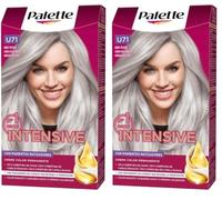 Schwarzkopf Palette Intensive Colore Crema Permanente per Capelli, Tone U71 Grigio Argento (Confezione da 2)