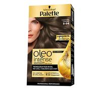 Schwarzkopf Palette Oleo, colorazione permanente copertura professionale capelli bianchi, 5-54 Castano Cenere, confezione singola, Liquido, Senza ammoniaca