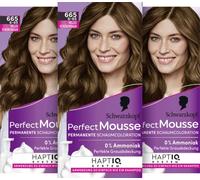 Schwarzkopf Perfect Mousse colorazione permanente in schiuma 665/6-65 marrone cioccolato chiaro (93 ml), colore per capelli con perfetta copertura del grigio, colorazione per una cura intensa e una