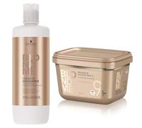 Schwarzkopf Professional - Duo Blond Me PPL9+ Polvere Comp. Schwarzkopf - Decolorante Premium 450 g Lightener 9+ & Blond Me Supreme Blonde Hair Quality Premium Care 9% 30 Vol Developer 1000 ml
