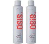 Schwarzkopf Professional OSiS Elastic Lacca Capelli Parrucchiere Superposable Finitura Liscia Anti Umidità Protezione Termica Fissaggio Normale 300 ml - Set di 2