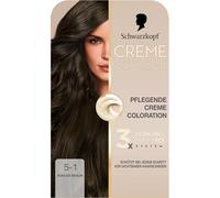 Schwarzkopf Supreme Coloration 5-1, colore marrone freddo (182 ml), colore permanente per capelli con siero e maschera per capelli protegge dai danni visibili, per una copertura 100% grigia