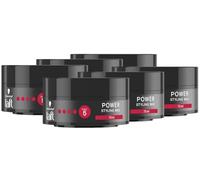 Schwarzkopf Taffet Styling Wax Power (6 x 75 ml), cera per capelli fino a 48 ore, delicata per capelli e cuoio capelluto, cera vegana per styling