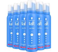 Schwarzkopf Taffettà Schiuma Ultra (6 x 150 ml), grado di tenuta 4, schiuma per capelli per tutti i tipi di capelli, rinforza i capelli, formula vegana *