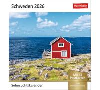 Schweden Sehnsuchtskalender 2026 - Wochenkalender mit 53 Postkarten: Reise-Kalender zum Aufstellen oder Aufhängen für Urlaubsstimmung auf dem ... 53 Motive zum Sammeln und Verschicken