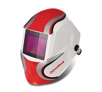 SCHWEISSKRAFT VarioProtect 1654025-2 - Casco di protezione per saldatura e levigatura, con ampio campo visivo, colore: Rosso