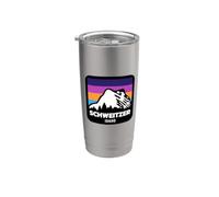Schweitzer Mountain Idaho Sci Snowboard Sci per famiglie Bicchiere termico in acciaio inox doppia parete