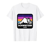 Schweitzer Mountain Idaho Sci Snowboard Sci per Famiglie Maglietta