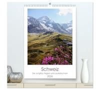 Schweiz (hochwertiger Premium Wandkalender 2026 DIN A2 hoch), Kunstdruck in Hochglanz: Die Jungfrau Region und Lauterbrunnen