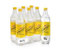 Schweppes, Acqua Tonica, Bevanda Gassata al Gusto di Chinino, 6x1 l, Perfetta per Aperitivi e Cocktail, 100% Aromi Naturali