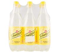 Schweppes Acqua Tonica Bibita Analcolica Gassata - Confezione da 6 x 1 Litro