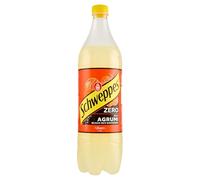 Schweppes, Bibita Gassata Agrumi Zero, Bottiglia da 1 L, Gusto Intenso di Arancia, Zero Zuccheri, Effervescenza Unica, Ideale per Cocktail e Aperitivi (Confezione da 6)