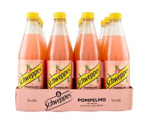 Schweppes, Bibita Gassata al Pompelmo in Rosa, Confezione da 12x0,5 L, Effervescenza Unica, Ideale per Cocktail e Aperitivi