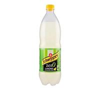 Schweppes, Bibita Gassata Limone Zero, Bottiglia da 1 L, Zero Zuccheri, Effervescenza Unica, Ideale per Cocktail e Aperitivi (Confezione da 6)