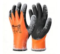 Schwer 2 paia di guanti da lavoro invernali, Level C resistenti al taglio e al gelo,senza fluoro,guanti impermeabili per uomo e donna per spalare la neve e pescare sul ghiaccio for Cold Weather,XXL