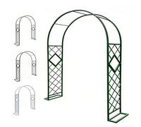 Schwer - Arco da giardino in metallo, per piante rampicanti, 140-380 cm, decorazione per matrimoni, per esterni, perfetto per feste ed eventi (larghezza 220 x altezza 230 cm)