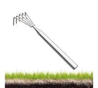 Schwerer Gartenrechen Kultivator Aus Edelstahl - Rostfreier Handrechen Zur Bodenlockerung & Unkrautentfernung | Ergonomischer Bodenlockerer Für Blumenbeete, Rasen & Sträucher, 3/5/7 Zinken