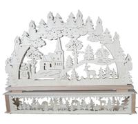 SchwibboLa KB 10 - 53 - Arco Natalizio Luminoso, manifattura dei Monti Metalliferi con Rialzo con Certificazione, 72 x 51 cm 10 - 53