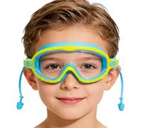 Schwimmbrille Kinder Antibeschlag - Verstellbare UV-Schutz Poolbrille Weitwinkel | Schnorcheln Surfen Wasserbrille Silikon | Weiche Bänder Wasserdicht, Für See Sommer Urlaub Schwimmen Tauchen