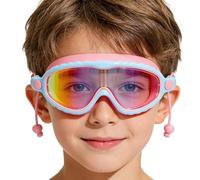 Schwimmbrille Kinder Antibeschlag - Verstellbare UV-Schutz Poolbrille Weitwinkel | Schnorcheln Surfen Wasserbrille Silikon | Weiche Bänder Wasserdicht, Für See Sommer Urlaub Schwimmen Tauchen