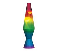Schylling 2179 - Lampada lavica a base tricolore con cera bianca liquida trasparente, 14,5 cm