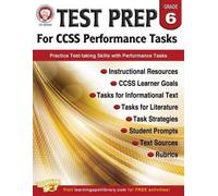 Schyrlet Cameron Carolyn C Test Prep for Ccss Performance Tasks, Gra (Tascabile)