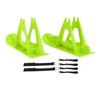 Sci bilanciati per bambini, attacco per snowboard e slitta, tavola da sci in plastica con cinturini per la conversione su bici, slitta da neve a doppio uso per il gioco all’aperto (Verde)