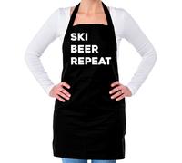 Sci Birra Repeat - Unisex Adulti Grembiule - Sci Sciatore Birre Vacanza Bere