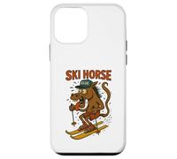 Sci cavallo colla cappello divertente strano fumetto meme Custodia per iPhone 12 mini