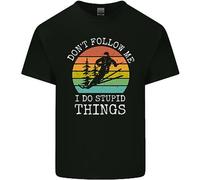 Sci Don'T Seguimi Sci Sciatore Divertente T-Shirt Ragazzi Ragazze