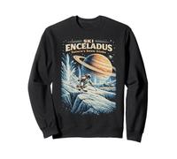 Sci Encelado Saturno Snow Globe Space Skier Retro Sci Fi Felpa