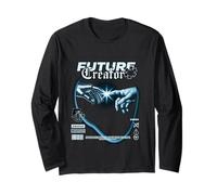 Sci Fi Futuro Creatore Cyberpunk Visionario Maglia a Manica