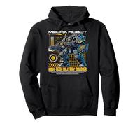 Sci Fi Mecha Robot High Tech Militare Soldato Felpa con Cappuccio