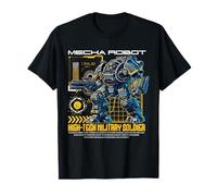 Sci Fi Mecha Robot High Tech Militare Soldato Maglietta