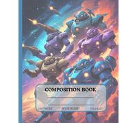 Sci-Fi Robot Composition Notebook - 150 Lined Pages Ideal for Students & Daily Notes